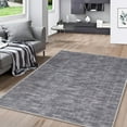 thumbnail image 1 of GlowSol 8' x 10' Solid Area Rug Soft Low-Pile Non-Slip Modern Machine Washable Area Rug Indoor Carpet for Living Room Bedroom Kids Room, Gray, 1 of 6