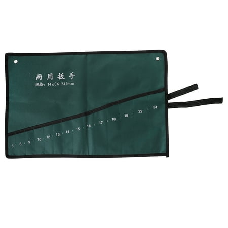 

Canvas Roll Up Tools Storage Bag 14-Pocket Spanner Wrench Organizer Pouch
