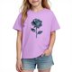 thumbnail image 1 of Blusas y camisas de manga corta con cuello redondo para niños y niñas, camisetas gráficas de manga corta, blusas con estampados bonitos para la temporada escolar., 1 of 8