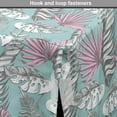 thumbnail image 4 of Tropical Dog Crate Cover, Graphical Illustration of Hawaiian Leaves Exotic Foliage, Easy to Use Pet Kennel Cover Small Dogs Puppies Kittens, 7 Sizes, Pale Seafoam Pale Pink, by Ambesonne, 4 of 6