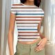 thumbnail image 1 of Xuyuer Women's Casual Unstructured Print Round Neck Short Sleeve Fitted Pencil Skirt Top, 1 of 6