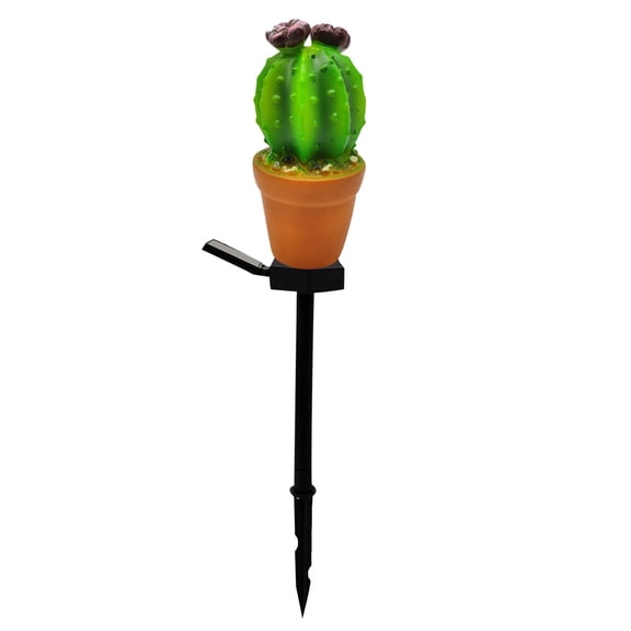 Fufafayo Solar Garden Stakes Lights, Cactus Pineapple Outdoor Lamp, Waterproof Ground Lights for Yard Patio Lawn, Solar Powered Decorative Lighting for Spring Summer Garden Decor