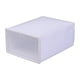 thumbnail image 2 of Organizador de caja de zapatos transparente grande, apilable, blanco, agujeros en forma de corazón, 2 of 6
