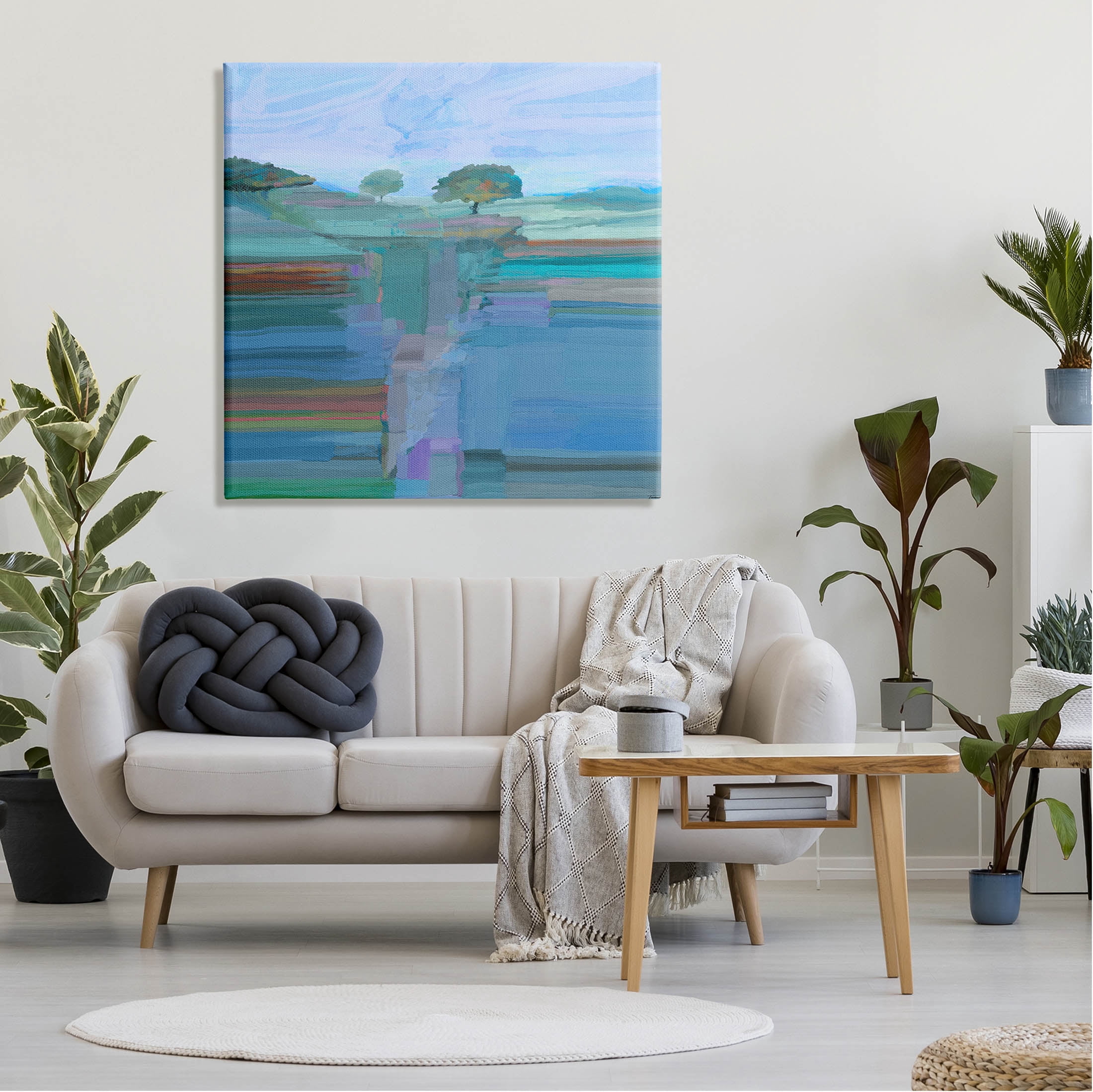 Contemporary Trees Underground View Abstract Graphic Art Gallery Wrapped Canvas Print Wall Art