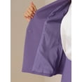 thumbnail image 5 of INSPIRE CHIC Business Skirt Suit Set for Women's 2 Piece Suit Collarless Blazer Pencil Skirt S Purple, 5 of 6