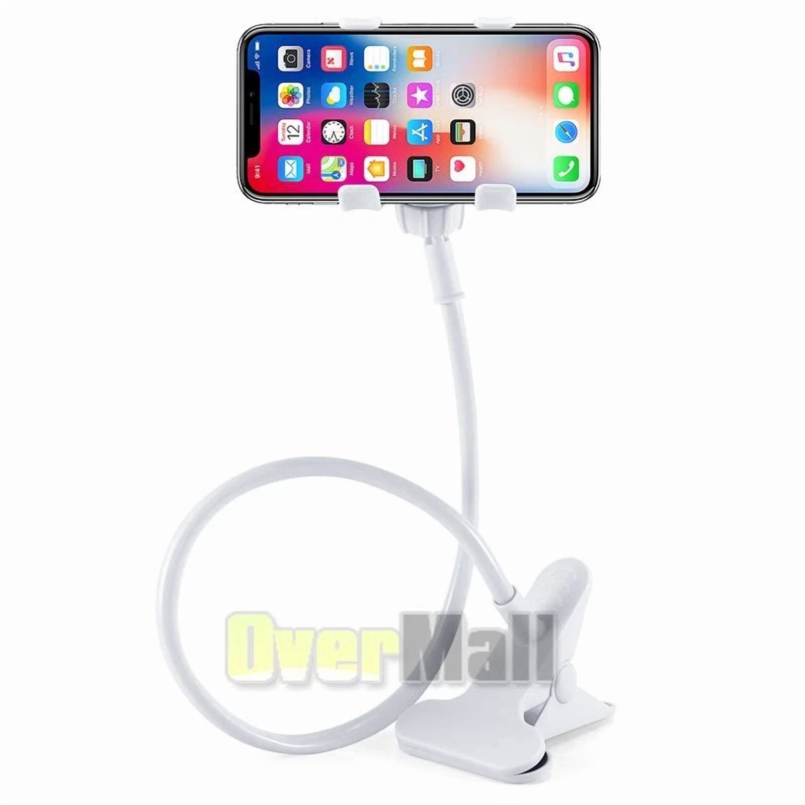 Universal Lazy Mobile Phone Gooseneck Stand Holder Flexible Bed Desk Table Clip