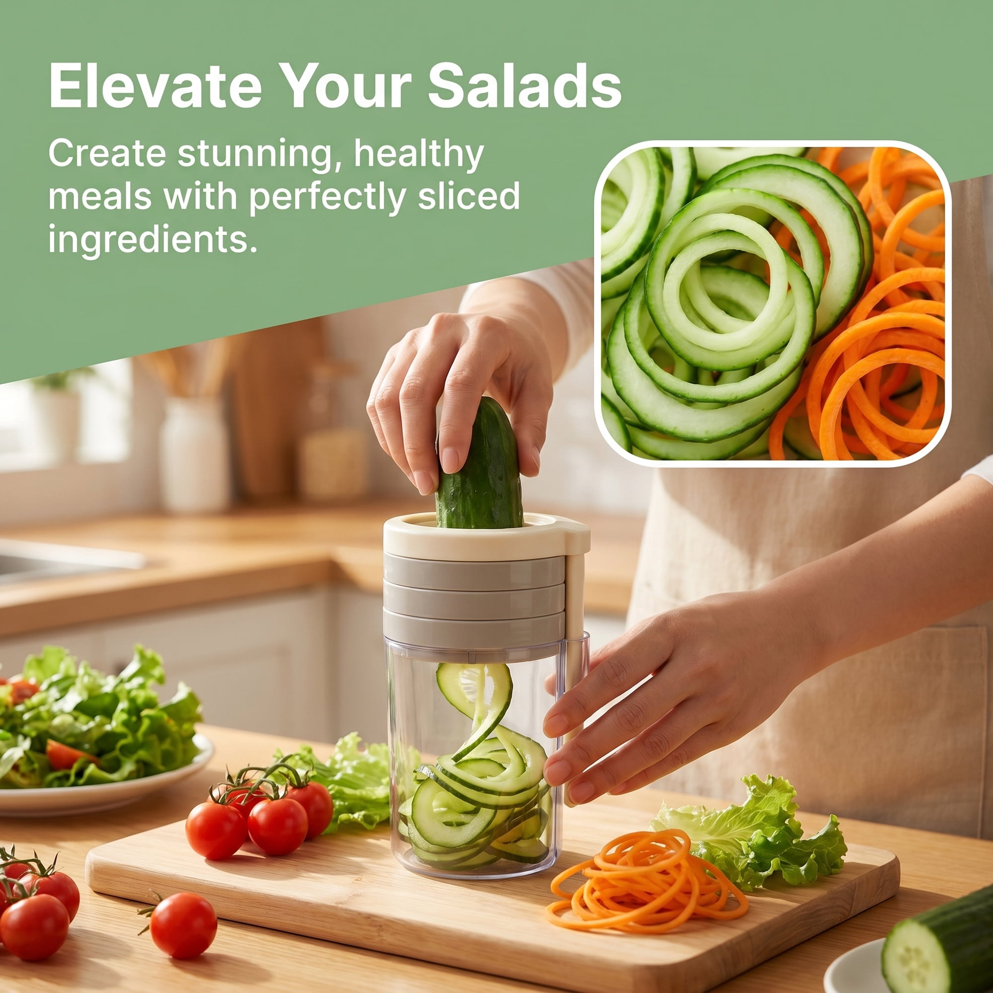 Unique Bargains Durable 3-in-1 Mandoline Slicer for Fruits in Kitchen Gray 7.9"x3.3"