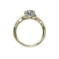 thumbnail image 2 of 1.20 Carat Excellent Round Cut Real Diamond Latest Design Solitaire with Accents Engagement Ring for Ladies Solid 14K Yellow Gold Size 7.5, 2 of 4