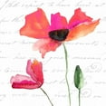 thumbnail image 2 of Greene, Taylor 15x15 White Modern Wood Framed Museum Art Print Titled - Watercolor Poppy Script, 2 of 4