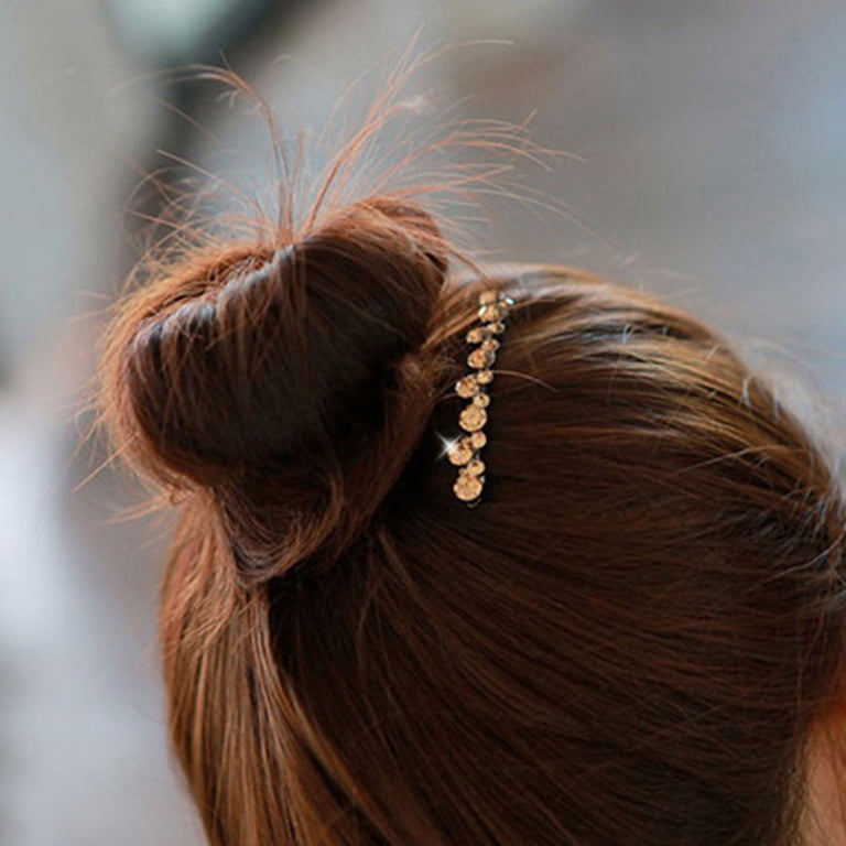 Women Crystals Hair Clip Pin Barrette Fashion Formal Casual Accessory Gift Amazon.com : Pink Crystal Facet Pearl Hair Clip for Women  main image 4