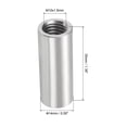 thumbnail image 2 of Unique Bargains 4Pack Round Connector Nuts, M10x35x14mm Coupling Nut Sleeve Rod Bar Stud Nut, 2 of 4