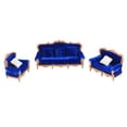 thumbnail image 4 of 1/25 Indoor Scene Building Sand Table Sofa Model European Style Sofa Chair Blue, 4 of 6