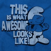 This is What Awesome Looks Like Smurf Mens Graphic T Shirt Tees Brisco Brands 2X