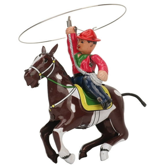 Wind Up Vintage Toy, Artistic Clockwork Toy Figure Model Cowboy Type Retro Style for Themed Galleries