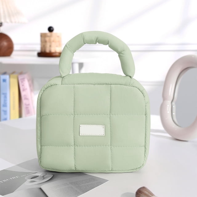 Neceser de viaje de gran capacidad | Estuche portátil impermeable para guardar maquillaje | Estuche de cosméticos portátil con múltiples compartimentos | Verde, rosa y blanco | Viajes, hogar y uso