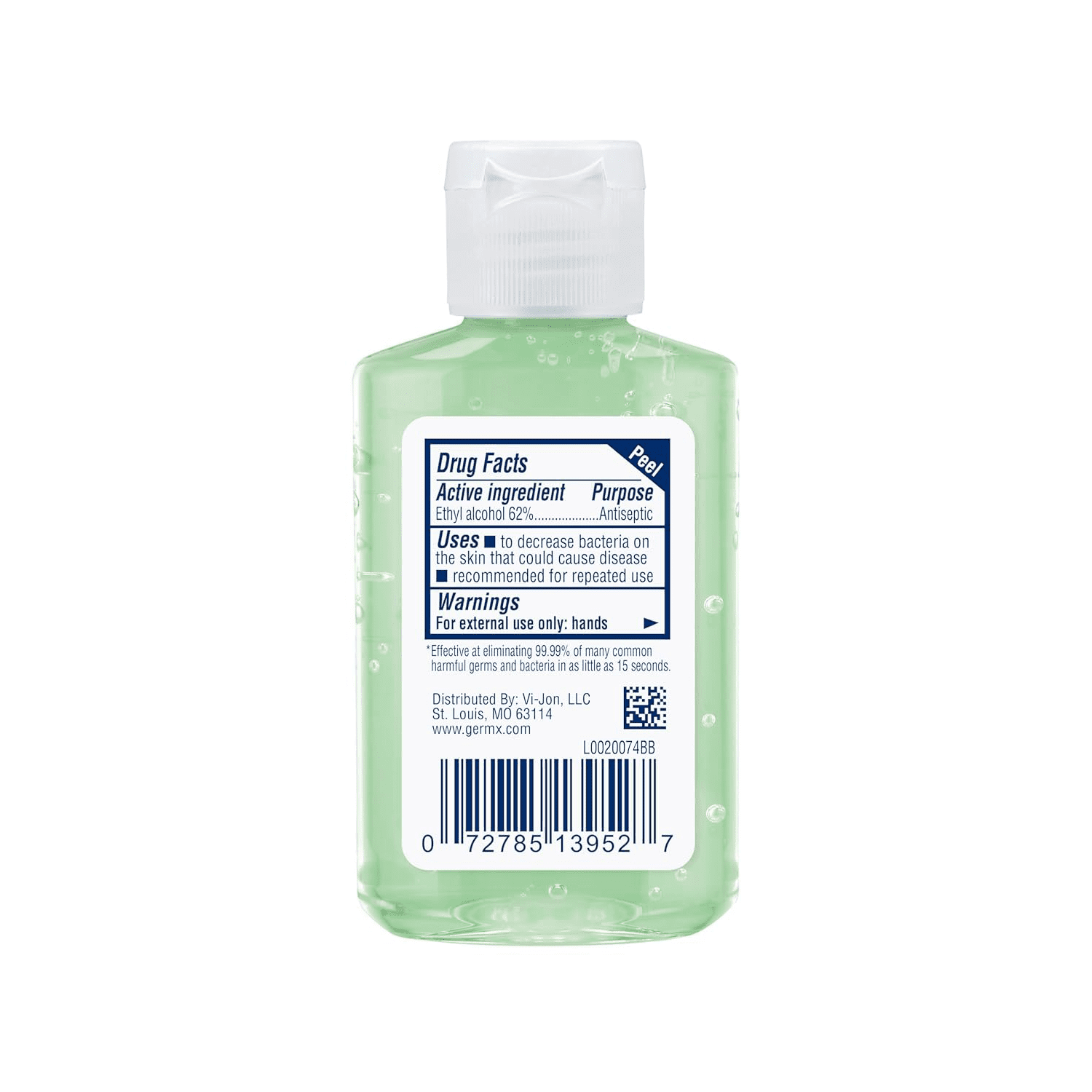 (3 pack) Germ-X Hand Sanitizer with Aloe & Vitamin E, Scented, Travel Size Hand Sanitizer Bottle, 2 fl oz