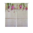 thumbnail image 1 of Composición de flores festivas ABPHQTO en la cortina de Noren japonesa de madera blanca 85x90 cm, 1 of 1