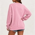 thumbnail image 4 of DISKEBUISS Women's V Neck Sweatshirt Long Sleeve Oversized Top with Kangaroo Pocket for Fall Winter Casual Pullover, 4 of 7