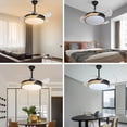 thumbnail image 2 of 42 inch LED Ceiling Fan Light Lamp 6 Speed Round Fan Ceiling Mounted Chandelier W/ Remote Control,3000K-6000K,4 Blades Ceiling Light, 2 of 22