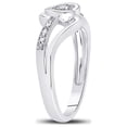 thumbnail image 4 of FB Jewels 10kt White Gold Womens Round Diamond Heart Promise Bridal Ring .03 Cttw, 4 of 4