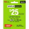 PR Simple Mobile $25 Unlimited Card