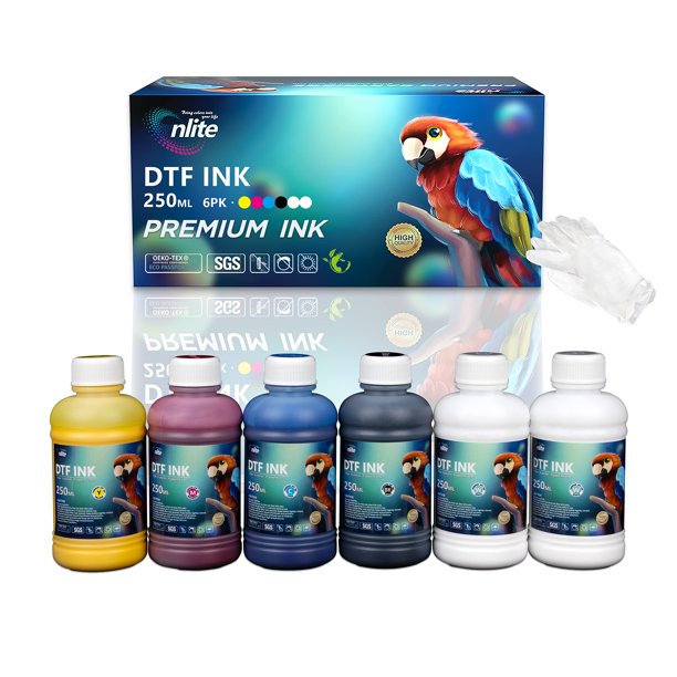 Paquete combinado de tinta DTF Enlite, película PET pigmentada premium de 250 ml