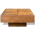 thumbnail image 5 of vidaXL Coffee Table Brown Square Solid Mango Wood, 5 of 14