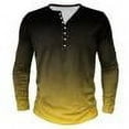 thumbnail image 5 of guisaled Men Henley Shirt Long Sleeve Button Up Casual Tee Shirts Big and Tall Gradient Color Basic Soft Comfy Workout Gym Tops Valentine'S Day s, 5 of 5