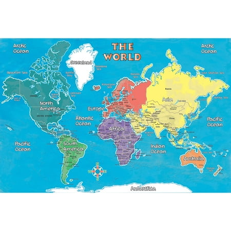 UPC: 0039231721644 | Replogle Globes RE-72164 24 x 16 in. Young Explorer World Map
