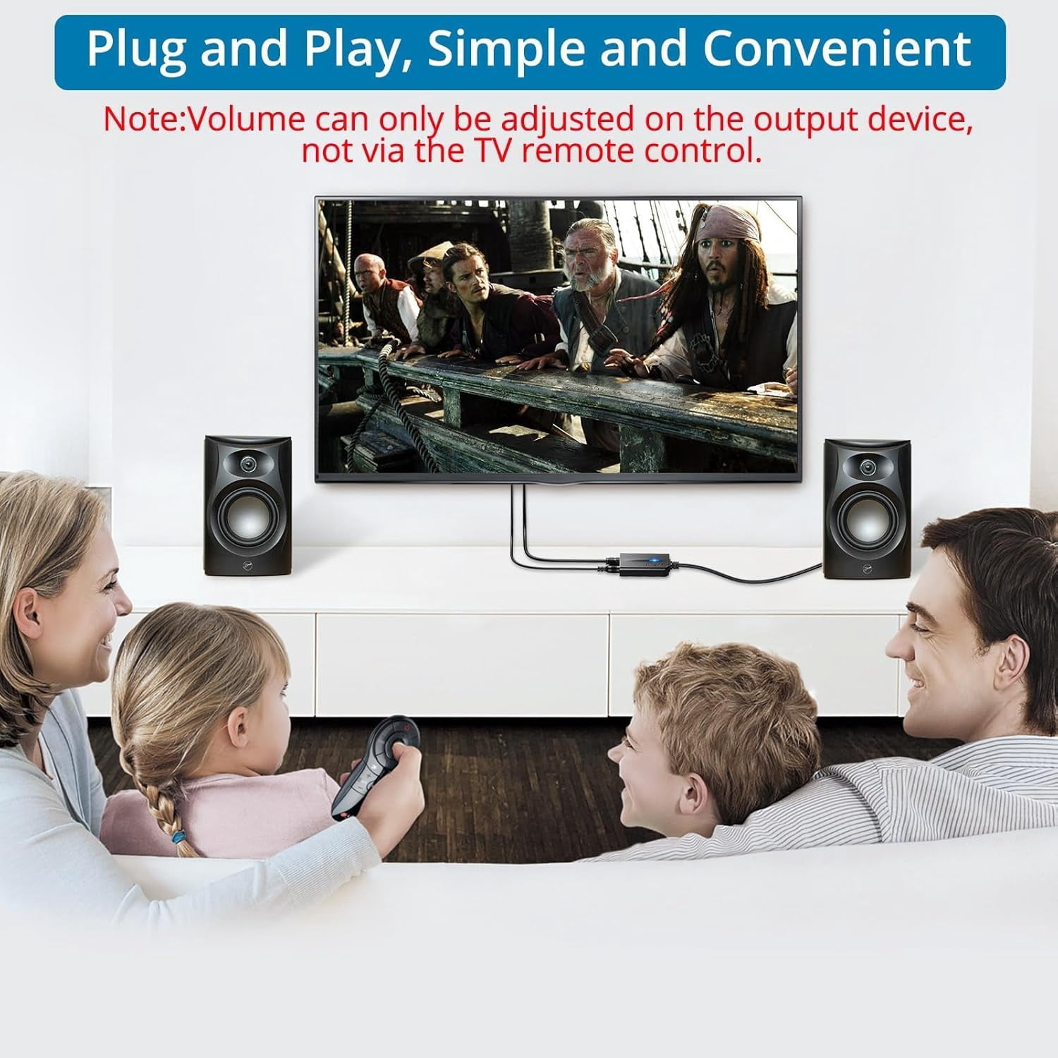 AUTOUTLET 192kHz Digital to Analog Audio Converter, Optical to RCA with 7ft Cable for HDTV/Blu-Ray/DVD/Game Consoles