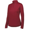 thumbnail image 2 of ASI 2787.J36.XL Ladies Attain Wicking 1 by 4 Zip Pullover, Cardinal - Extra Large, 2 of 2