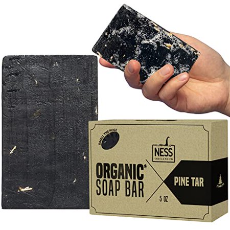 Ness Mens Soap Bar - Pine Tar Scent, Natural Soap For Men With Organic Ingredients, Mens Bar Soap With Essential Oils, Moisturizing Bar Soap For Men, Handmade In The USA, Cruelty Free, Vegan