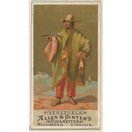 Venezuela from the Natives in Costume series (N16) for Allen & Ginter Cigarettes Brands Poster Print (18 x 24)