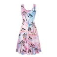 thumbnail image 5 of Yuyamidu Summer Dresses for Women Tropical Palm Tree Print Beach Tshirt Sundress Casual Pockets Tank Dress Sleeveless High Waist A-line Women's Dresses Women's Dresses for Indoor Outdoor XS-4XL, 5 of 6