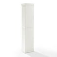 thumbnail image 3 of HomeStock Country Cottage Wood Tall Linen Home Storage Cabinet with 2 Drawer in Distressed White, 2 Adjustable and Removable Shelves, 14"D x 16"W x 72"H, 3 of 8