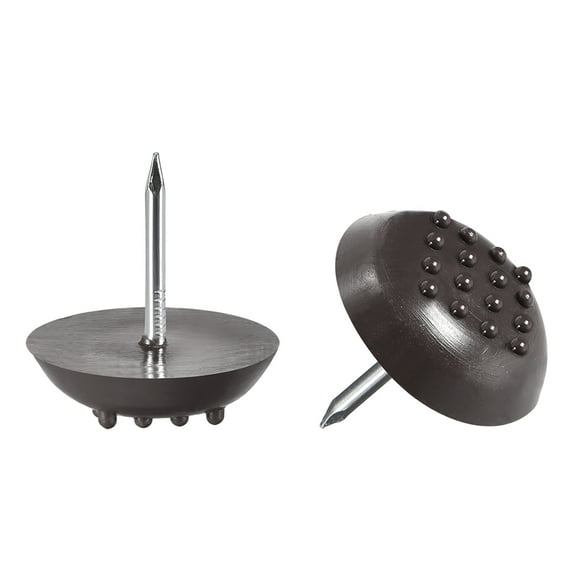 Furniture Feet Nail Chair Table Leg Protector Pad 18mm Dia Brown 30pcs