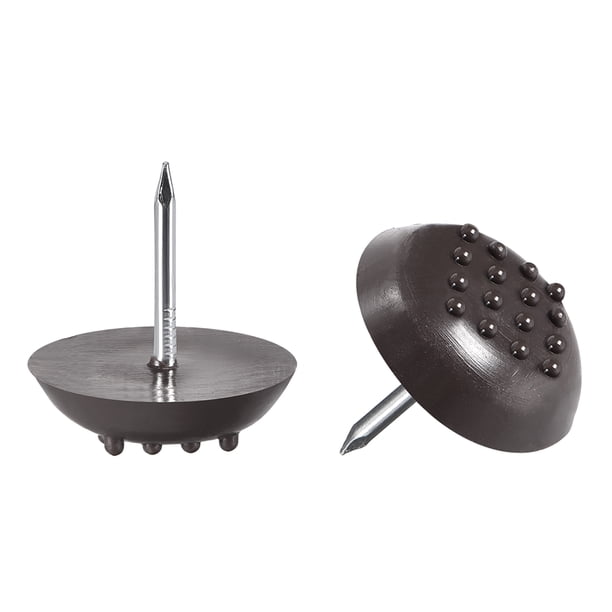 Protector de patas de silla y mesa de muebles de 18 mm de diámetro marrón 30 piezas