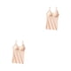 thumbnail image 4 of Guardurnaity Ropa interior térmica para mujer, chaleco, sujetador, camisola acolchada sin mangas respetuosa con la piel, correa ajustable con Caqui 2piezas, 4 of 6