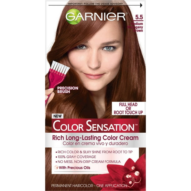 Garnier Color Sensation Hair Color Cream, 6.1 Light Ash Brown, 1 kit