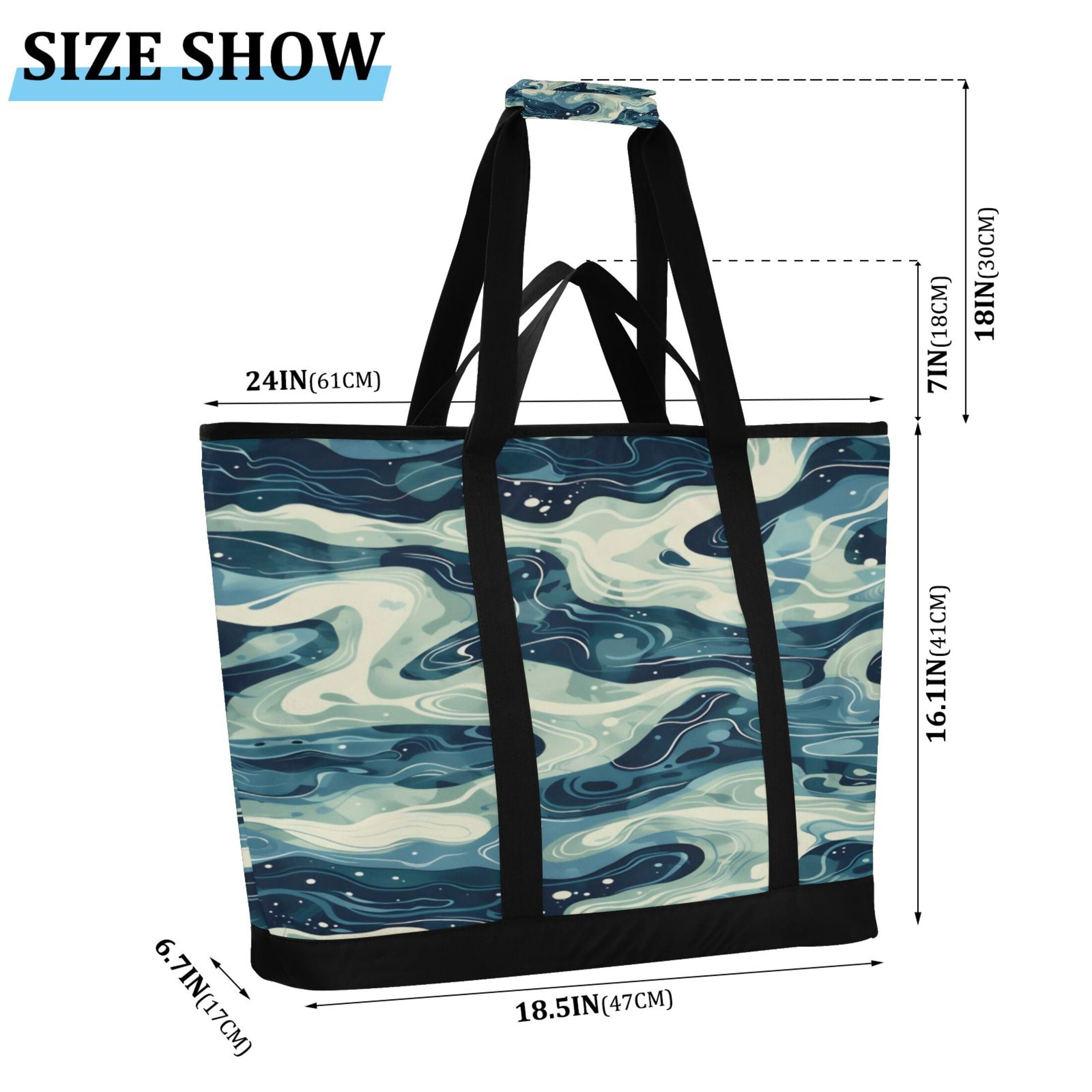 Large Hand-held Ice Pack Picnic Bag Insulation and Refrigeration Suitable for Shopping Picnics and Camping Green River