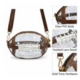thumbnail image 5 of Clear Football Bag for Stadium Events, Crossbody Purse with Shoulder Strap,Game Day Bag for Concerts Sports Games,Brown, 5 of 6