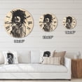 thumbnail image 4 of Designart 'Black and White Portrait of African American Woman V' Modern Wood Wall Clock, 4 of 5