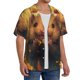 thumbnail image 2 of Balery Cute Sunflower Guinea Pig Camisa Casual de Manga Corta con Botones para Hombre, Texturizada, Estilo Cubano, para Playa, Verano-3X-Large, 2 of 5