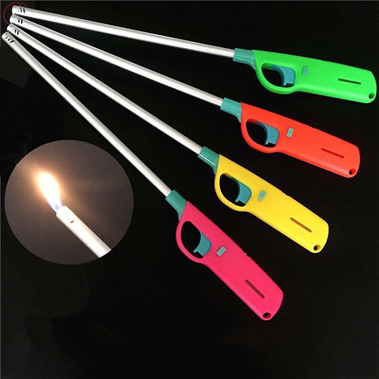 HWRETIE Windproof Gas Stove Igniter – USB Rechargeable Long Handle Electronic Gas Stove Lighter for Kitchen Outdoor BBQs and Camping Windproof and Safe