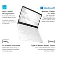 thumbnail image 2 of HP 14" HD Student Business Laptop, Intel Quad-Core N4120, 8GB RAM, 64GB eMMC, 1 Year Office 365, Slim Design, Webcam, HDMI, Bluetooth, WiFi, Win 11 S, White, 2 of 5