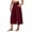 Wine, variant on Capri Pants for Women High Waist Workout Yoga Pants with Pockets Lightweight Wide Leg Cropped Trousers Loungewear