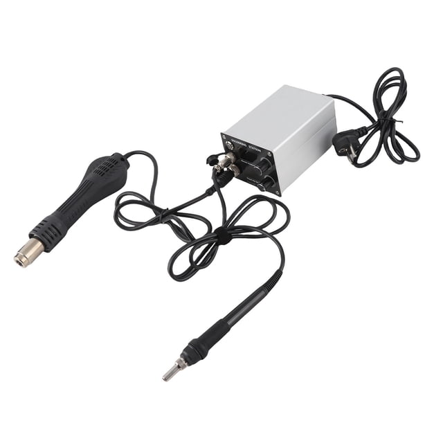Kit De Estación De Soldador, Estaciones De Soldadura De Corrección De Temperatura Digital DIY 250 V 2 En 1 Con Pantalla OLED De 1,3 Pulgadas Para Teléfono Para Electrónica Para