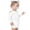 White, variant on Baby Girl's Sheer Jersey Raglan Long Sleeve Onesie, Blk, 24 M