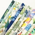 thumbnail image 6 of iMzoon 22Pcs 10" Cotton Fabric Quilting Squares,No Repeat Floral Charm Pack,Precut Pink Fabric for Sewing with Wavy Edges, DIY Scrapbooking Craft Supplies Leaf Green, 6 of 9