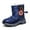 Blue, variant on Glisme Girls Snow Boots Winter Thick And Warm Cotton Shoes Waterproof Anti Slip Snow Boots Cozy Blue Boots Size 3.5-4 Years